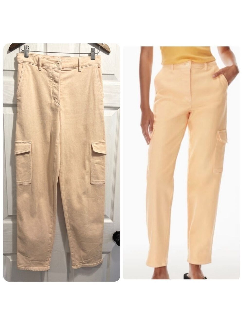 Aritzia WILFRED Free Modern Cargo Pants Utility Pant Sun Faded Apricot Size 4